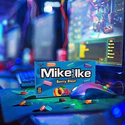 Mike and Ike Candy, Berry Blast, 4.25oz Theater Box, Pack of 12
