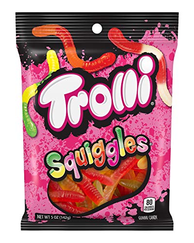 Trolli Squiggles Sour Gummy Candy, 5 Ounce Bag,
