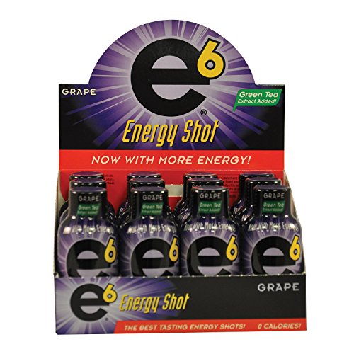 E6 6-Hour Energy Shot 12-2oz Bottle Pack of Grape