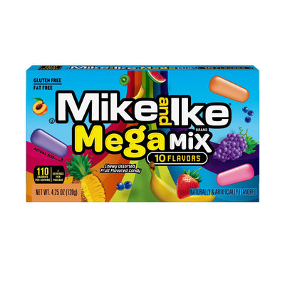 Mike and Ike Candy, Mega Mix, 4.25oz Theater Box, Pack of 12