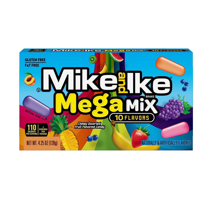 Mike and Ike Mega Mix Candy 4.25-oz Theater Box 12-Pack Wholesale