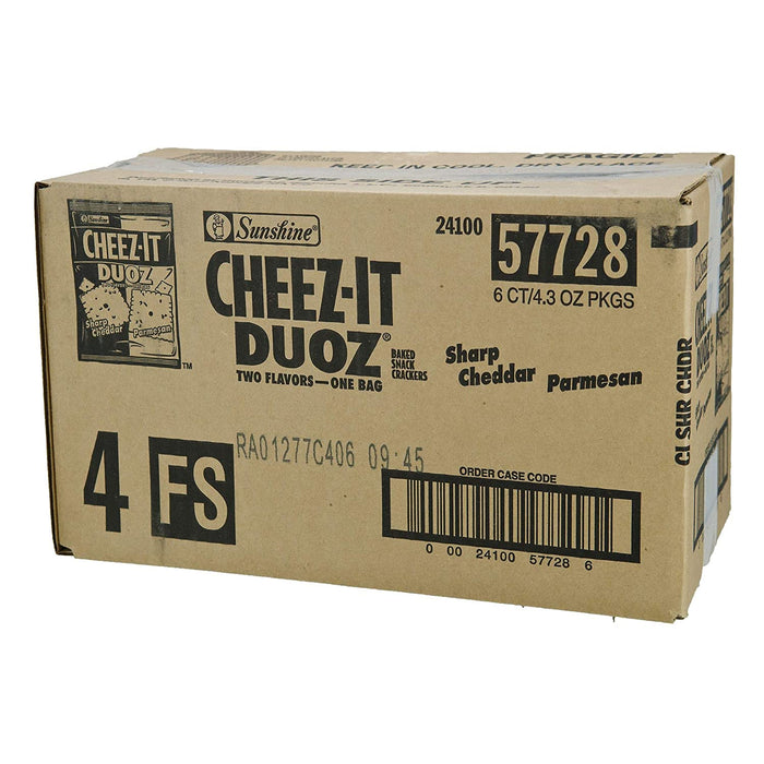 Cheez It Duo Chd Parmsn 4 oz 6 Per Case
