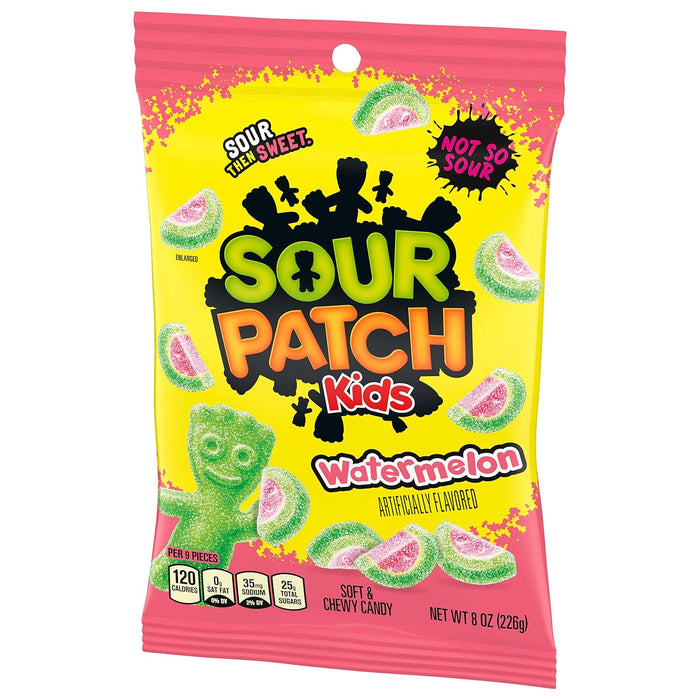 Sour Patch Kids Watermelon Soft Chewy Candy 8oz Wholesale Single Bag