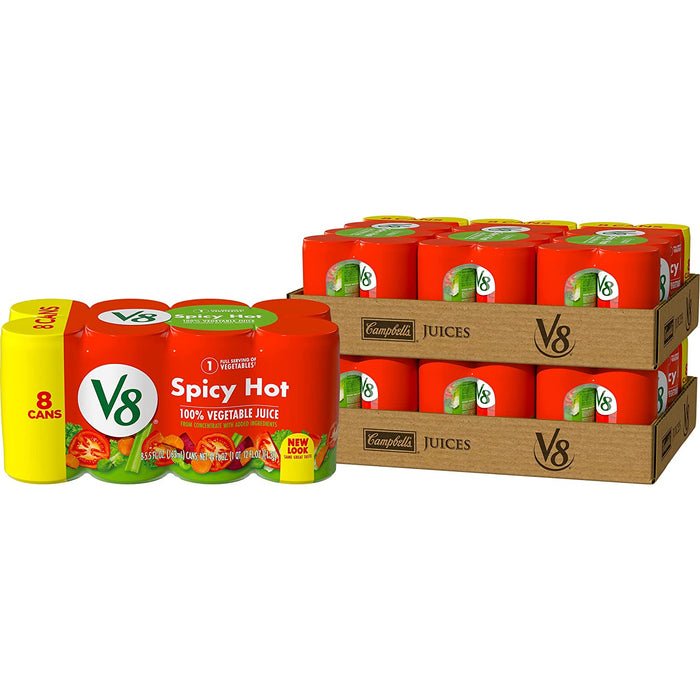 V8 Spicy Hot 6z Can 8ct 1 Per Package