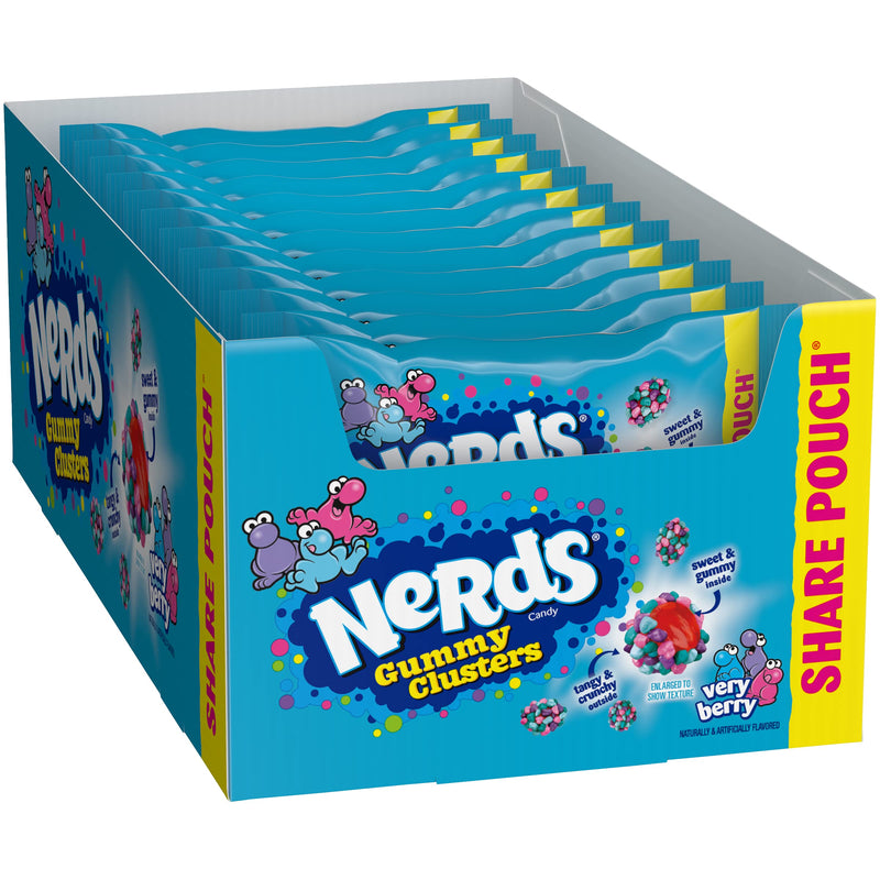 Nerds Gummy Clusters Candy, Very Berry, 3ounce (Pack of 12)