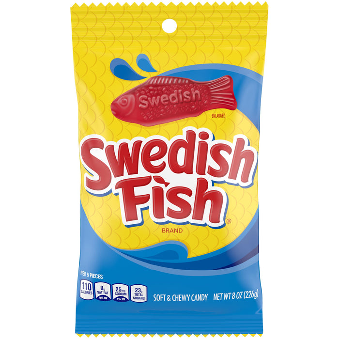 Swedish Fish Red Peg Bag 8 oz Single Bag