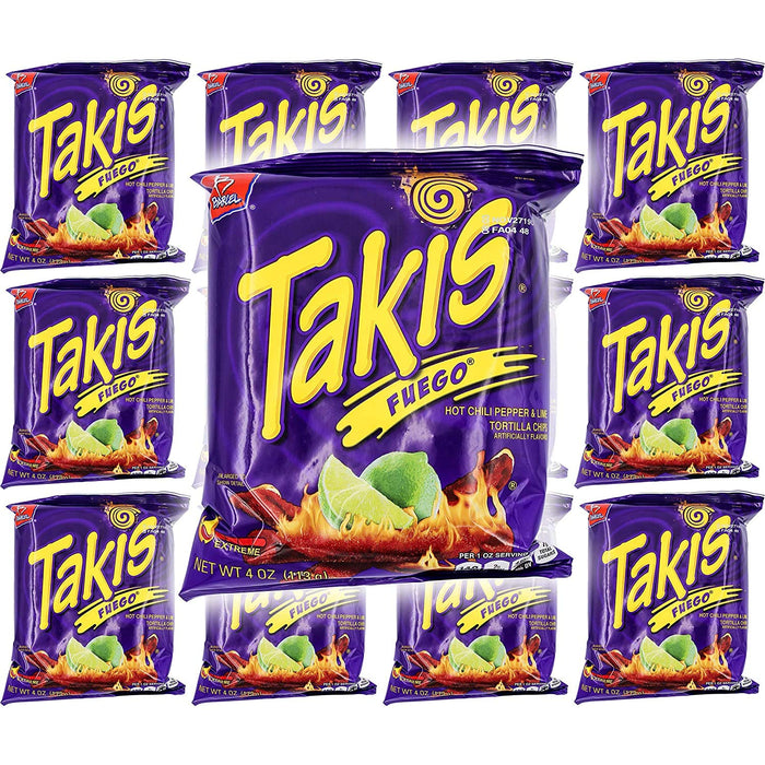 Takis Fuego Fuego Tortila Chip 4 oz 20 Per Box