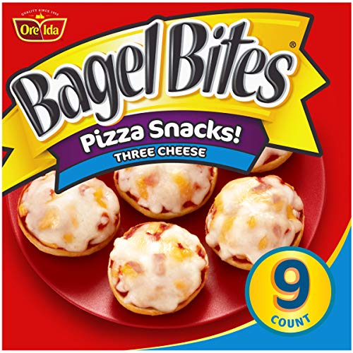 Bagel Bites Pizza Snacks Three Cheese Mini Bagels, Frozen Appetizer, 9 ct - 7.0 oz Box