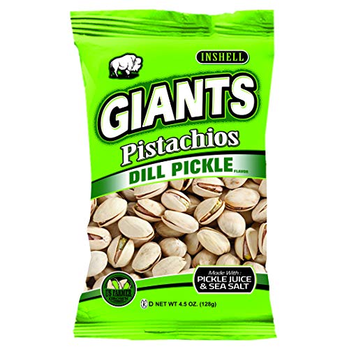 Giants Pistachios, Tangy Dill Pickle Flavor, In-Shell, 4.5 Ounce Bag