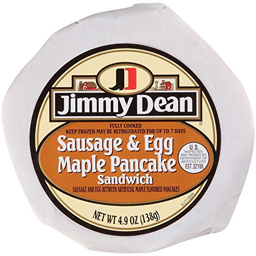 Jimmy Dean Egg Pancake & Sausage Sandwich, 4.9 Ounce [12-Pack]