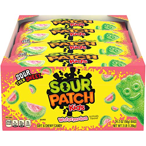 Sour Patch Kids Gummy Candy (Watermelon, 2-Ounce Bag, Pack of 24)