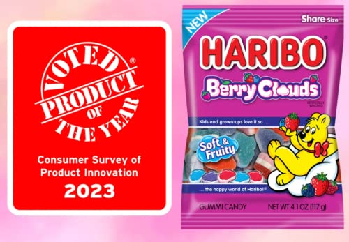 HARIBO NEW Berry Cloud Gummi Candy, 4.1 Ounce (Pack of 12)