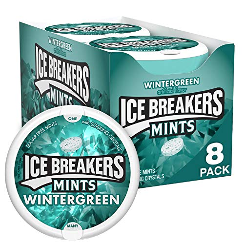 Ice Breakers Sugar-Free Wintergreen Mints 1.5 Ounce 8-Pack Wholesale Tin