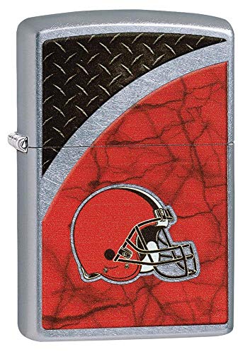 Zippo NFL Cleveland Browns Street Chrome Pocket Lighter