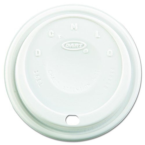 Dart 16EL White Cappuccino Plastic Lid Fit For Hot/Cold Foam Cup
