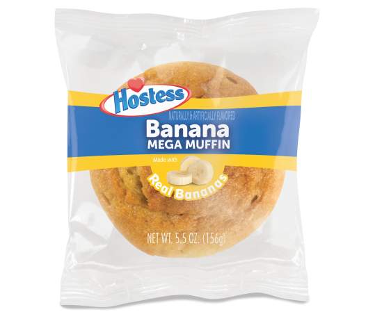 Hostess Jumbo Muffin, Banana, 36 - 5.5 Ounce Muffins