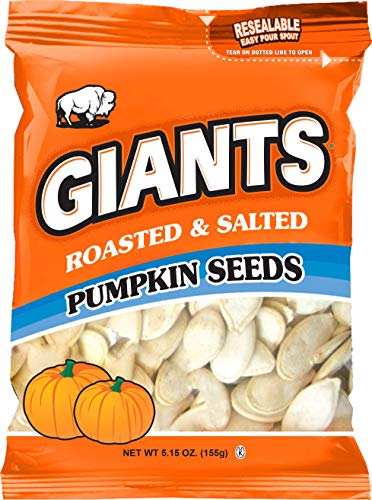 GIANTS Pumpkin Seeds, Roasted and Salted 5.15 oz Bag