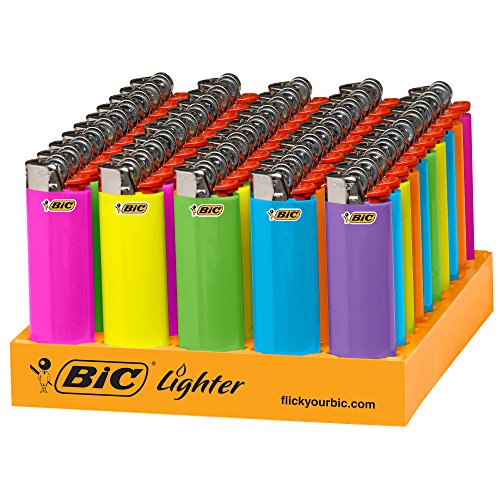BIC Classic Lighter, Fashion Assorted Colors, 50Count Tray