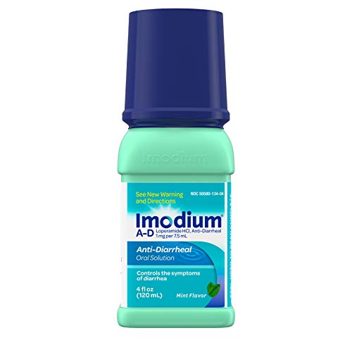 Imodium A-D Liquid Anti-Diarrheal Medicine with Loperamide Hydrochloride to Help Control Symptoms of Diarrhea Due to Acute, Active & Traveler&