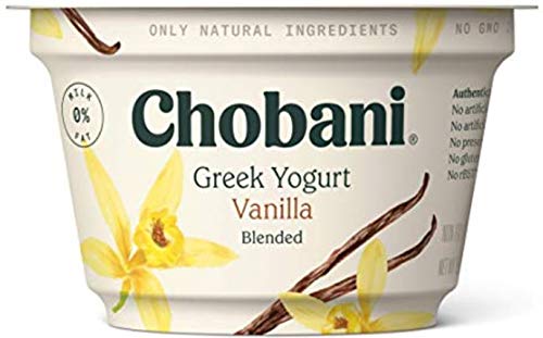 Chobani Non-Fat Greek Yogurt, Vanilla Blended 5.3oz
