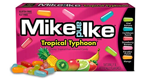 Mike & Ike Tropical Typhoon Fruit Flavored Candies, 5 oz [12-Boxes]