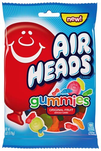 Airheads Fruit Flavored Gummies Candy, 6 Ounce Bag