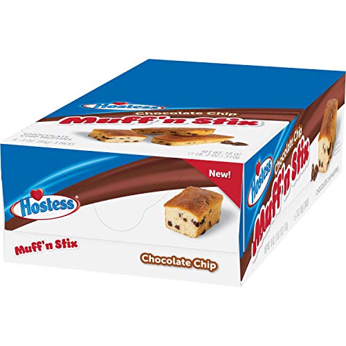 Hostess Chocolate Chip Muffin Stix | 3-Pack | 6 Count (18 Total Stix)