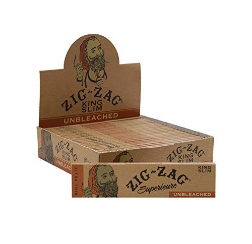 Zig-Zag Unbleached King Slim Rolling Papers 110 mm (24 Booklets Retailers Box)