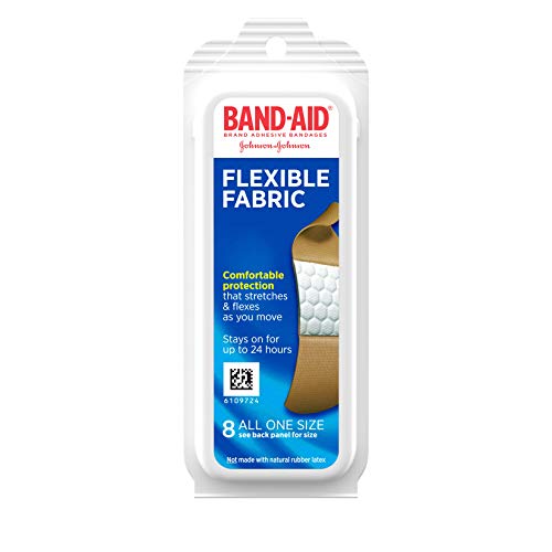 Band-Aid Brand Flexible Fabric Adhesive Bandages First Aid, All One Size, 8 ct