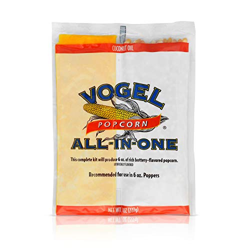 Vogel All in One Coconut Oil Popcorn Kit, 8 Ounce (Pack of 36)