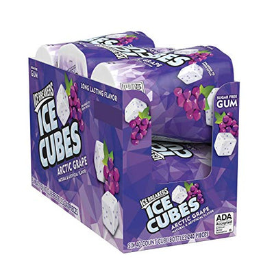 Ice Breakers Ice Cubes Sugar Free Gum - Bubble Breeze, 40 Count (Pack Of 6)