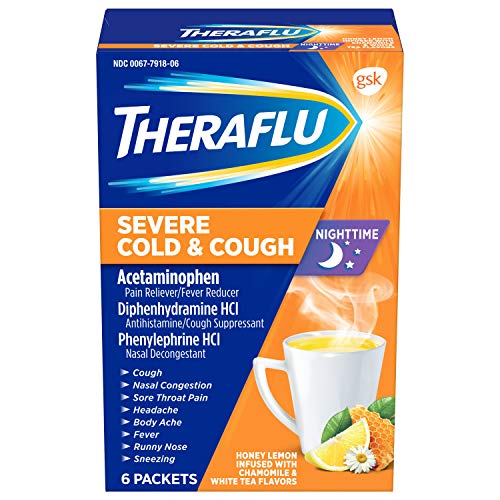 Theraflu Severe Cold and Cough Medicine for Adults and Children 12+ (6 Count)