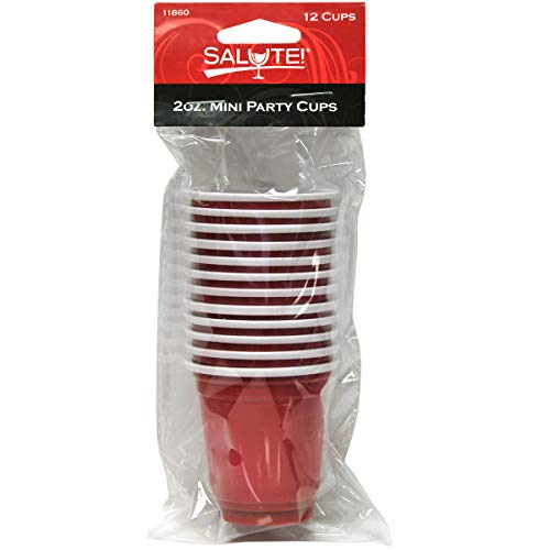 Salute! Red Mini Party Cups 2oz - 12 Pack