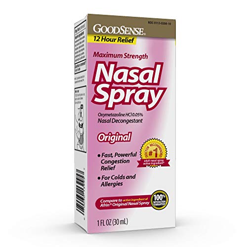 GoodSense Maximum Strength Nasal Spray Fast Powerful Congestion Relief