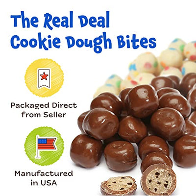 Cookie Dough Bites - S'Moresels - S'Mores Flavored Chocolate-Covered Edible Cookie Dough Bites - Egg-Free Edible Cookie Dough Candy 3.1 oz (Pack of 12)