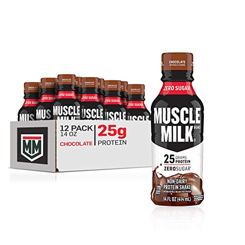 Muscle Milk Genuine Protein Shake, Chocolate, 25g Protein, 14 Fl Oz, 12 Pack