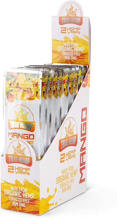 True Hemp All-Natural Non-GMO Hemp Wraps 2-Count 25-Pack Wholesale Display