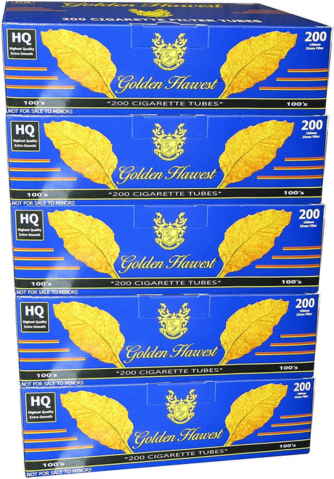Golden Harvest Cigarette Tube Blue 100mm (Pack of 200)