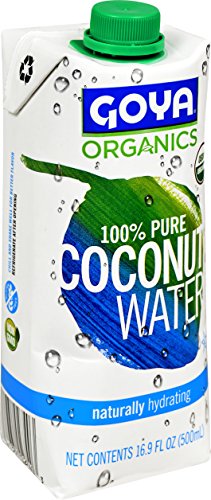 Goya Foods Organic Coconut Water, 100% Pure, 16.9 Fl Oz (Pack of 24)