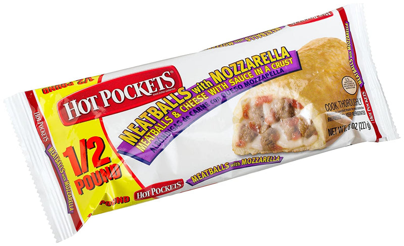 Hot Pockets Meatballs with Mozzarella Cheese 8 oz (12-Pack)