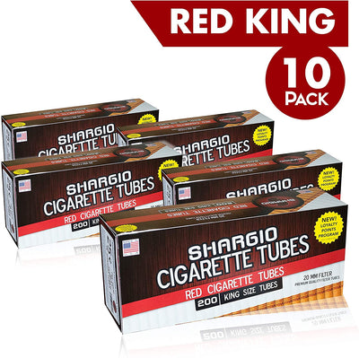 Shargio Red King Size 200 Count High Quality Filter Tubes