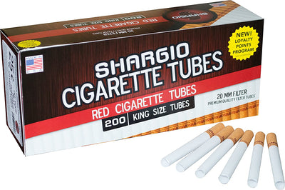 Shargio Red King Size 200 Count High Quality Filter Tubes