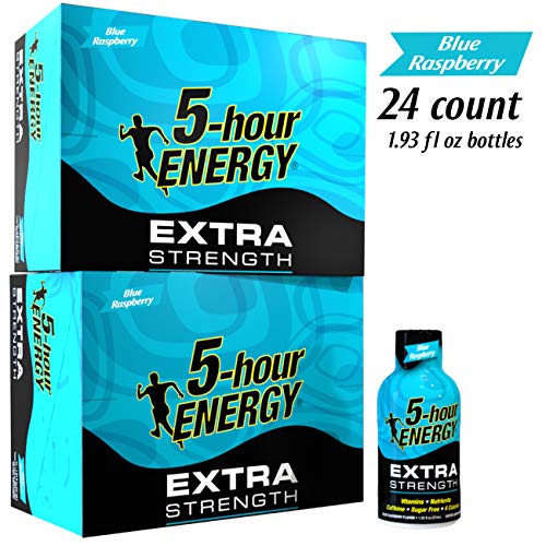 5-hour ENERGY Shot, Extra Strength Blue Raspberry, 1.93 Ounce, 12 count (2-Cases)