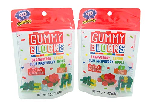 4D and Delicious Gummy Candy Building Blocks