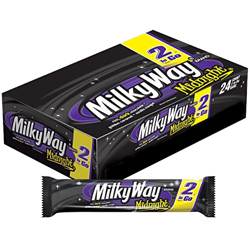 MILKY WAY Midnight Dark Chocolate Sharing Size Candy Bars 2.83-Ounce Bar 24-Count Box