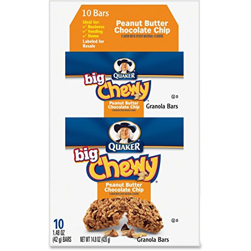 Quaker Chewy Granola Bars Peanut Butter Chocolate (Pack of 10), Assorted, 1.5 oz.