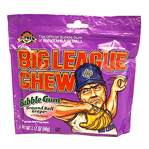 Big League Chew Grape Bubble Gum 12-Count Wholesale Pack