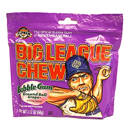 Big League Chew Bubble Gum, Grape, 12 Count