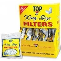 Top King Size 18mm Filter Tips 200-Count Wholesale 16-Pack