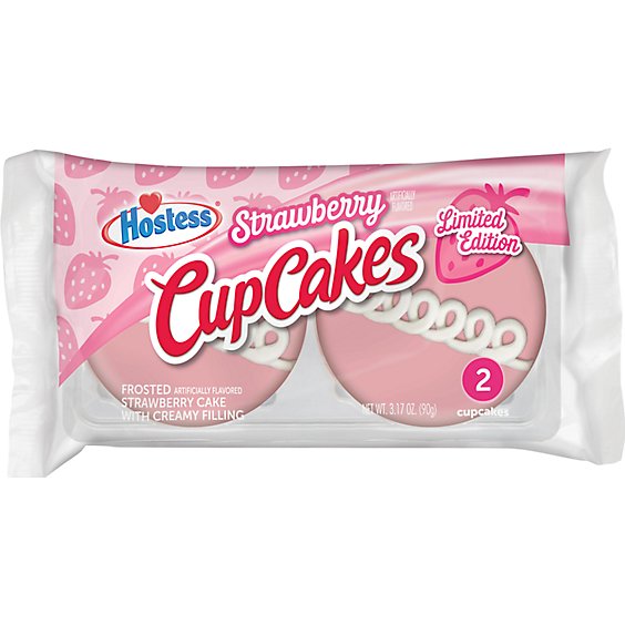 Hostess Cupcake Strawberry 2-Pack, 6 Boxes Per Order - Delicious, Moist Snack Perfect for Parties, Events & Everyday Treats